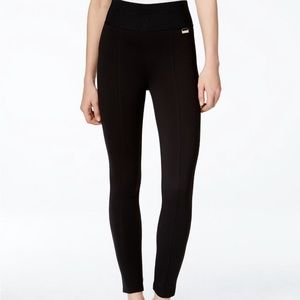 Calvin Klein Pull-On Wide-Waistband Knit Pants